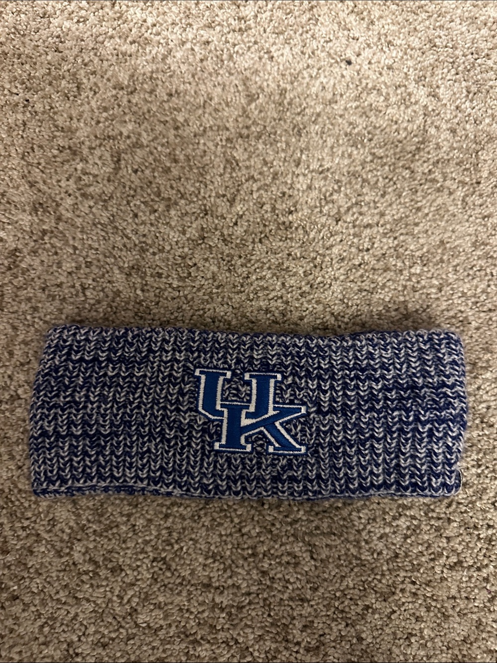 University Blue Knit Winter Headband with UK Logo